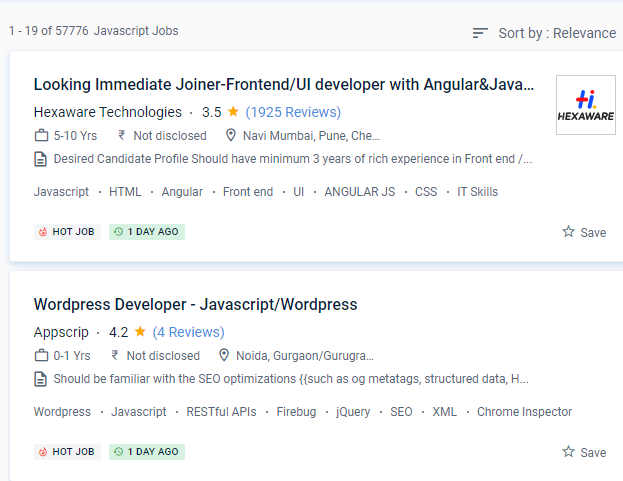 JavaScript internship jobs in Mesaieed
