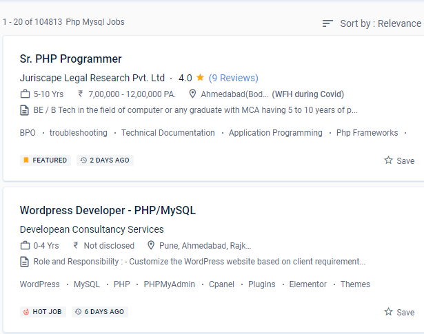 Php/MySQL internship jobs in Dukhan